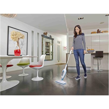 BLACK & DECKER Steam mop , FSM13E1-QS , Power 1300 W , Water tank capacity 0.38 L , White