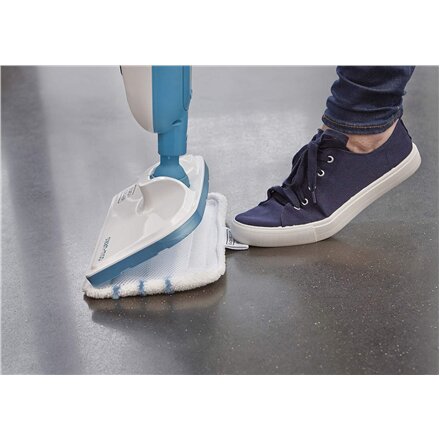 BLACK & DECKER Steam mop , FSM13E1-QS , Power 1300 W , Water tank capacity 0.38 L , White