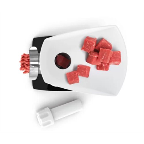 Bosch , Meat mincer , MFW3850B , White , 1800 W , Number of speeds 2 , Throughput (kg/min) 2 , Shredder with 4 drums for: slicing, potato grating, coarse grating and fine grating; Citrus press; Discs: 2,7 / 4 / 8; Sausage horn; Kebbe