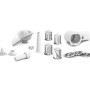 Bosch , Meat mincer , MFW3850B , White , 1800 W , Number of speeds 2 , Throughput (kg/min) 2 , Shredder with 4 drums for: slicing, potato grating, coarse grating and fine grating; Citrus press; Discs: 2,7 / 4 / 8; Sausage horn; Kebbe