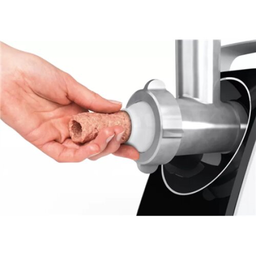 Bosch , Meat mincer , MFW3850B , White , 1800 W , Number of speeds 2 , Throughput (kg/min) 2 , Shredder with 4 drums for: slicing, potato grating, coarse grating and fine grating; Citrus press; Discs: 2,7 / 4 / 8; Sausage horn; Kebbe