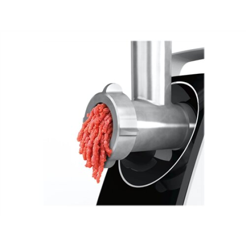 Bosch , Meat mincer , MFW3850B , White , 1800 W , Number of speeds 2 , Throughput (kg/min) 2 , Shredder with 4 drums for: slicing, potato grating, coarse grating and fine grating; Citrus press; Discs: 2,7 / 4 / 8; Sausage horn; Kebbe