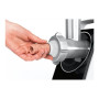 Bosch , Meat mincer , MFW3850B , White , 1800 W , Number of speeds 2 , Throughput (kg/min) 2 , Shredder with 4 drums for: slicing, potato grating, coarse grating and fine grating; Citrus press; Discs: 2,7 / 4 / 8; Sausage horn; Kebbe