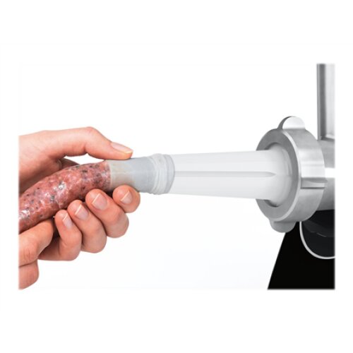 Bosch , Meat mincer , MFW3850B , White , 1800 W , Number of speeds 2 , Throughput (kg/min) 2 , Shredder with 4 drums for: slicing, potato grating, coarse grating and fine grating; Citrus press; Discs: 2,7 / 4 / 8; Sausage horn; Kebbe