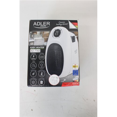 SALE OUT. Adler AD 7749 Thermofan Easy Heater, White , Adler DAMAGED PACKAGING