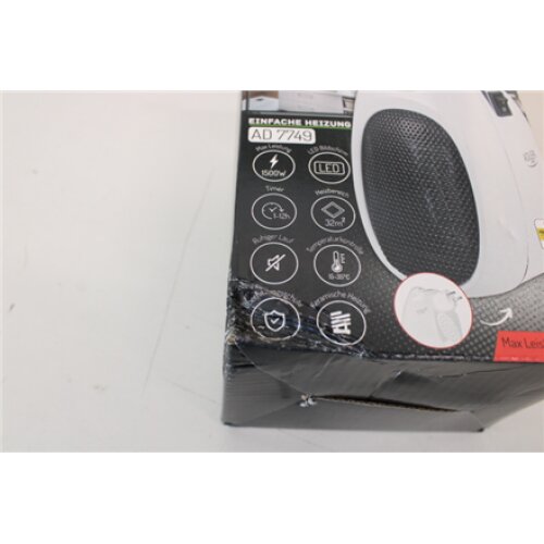 SALE OUT. Adler AD 7749 Thermofan Easy Heater, White , Adler DAMAGED PACKAGING