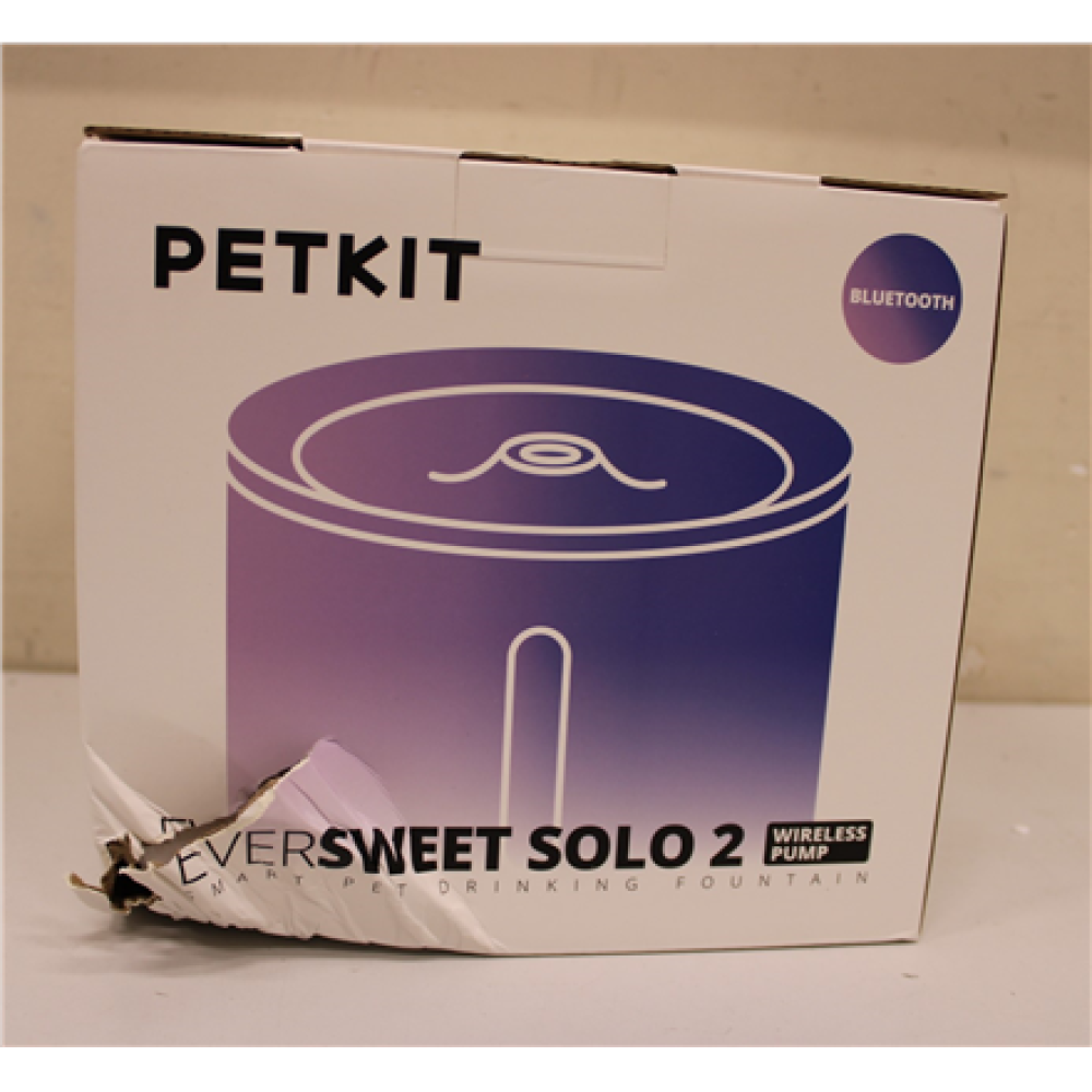 SALE OUT. Petkit P4114 (CT-W2) Eversweet Solo 2 Fountain, White , PETKIT , Smart Pet Drinking Fountain , Eversweet Solo 2 , Capacity 2 L , Filtering , Material Plastic , White , DAMAGED PACKAGING