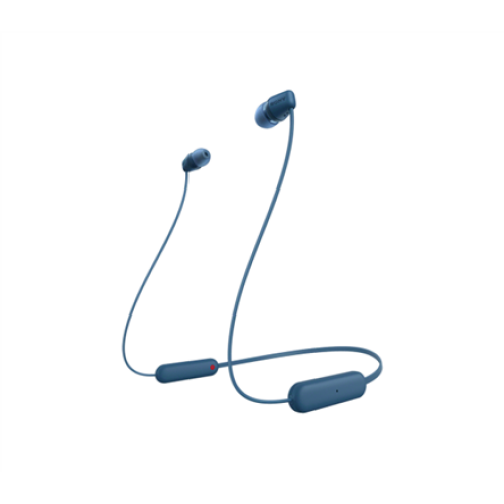 Sony WI-C100 Wireless In-Ear Headphones, Blue Sony Wireless In-Ear Headphones WI-C100 Wireless In-ear Microphone Noise canceling Wireless Blue