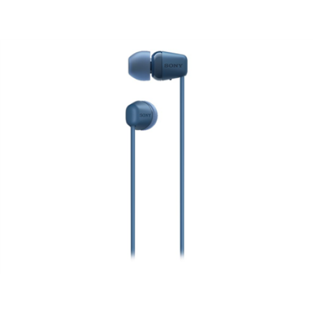 Sony WI-C100 Wireless In-Ear Headphones, Blue Sony Wireless In-Ear Headphones WI-C100 Wireless In-ear Microphone Noise canceling Wireless Blue