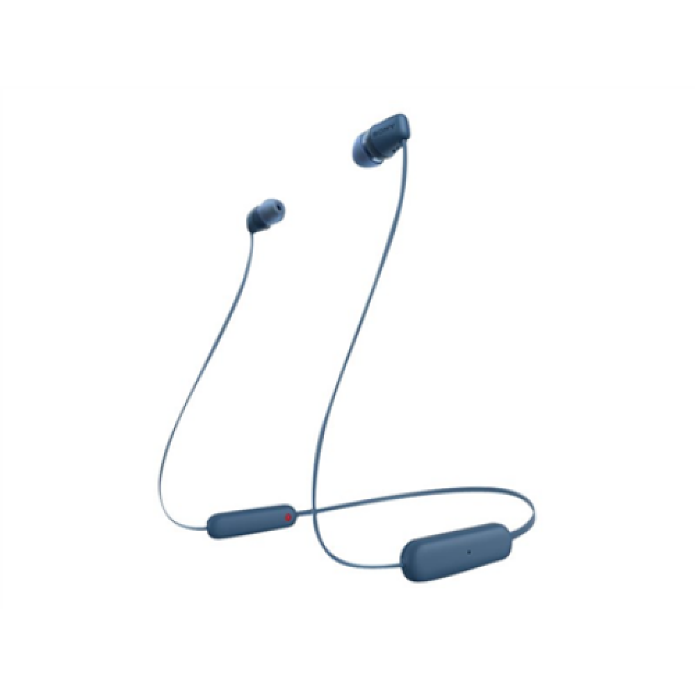 Sony WI-C100 Wireless In-Ear Headphones, Blue Sony Wireless In-Ear Headphones WI-C100 Wireless In-ear Microphone Noise canceling Wireless Blue