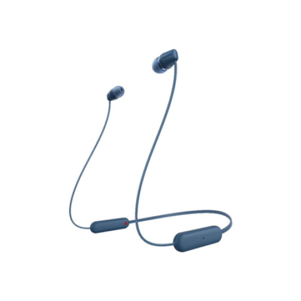 Sony WI-C100 Wireless In-Ear Headphones, Blue Sony Wireless In-Ear Headphones WI-C100 Wireless In-ear Microphone Noise canceling Wireless Blue