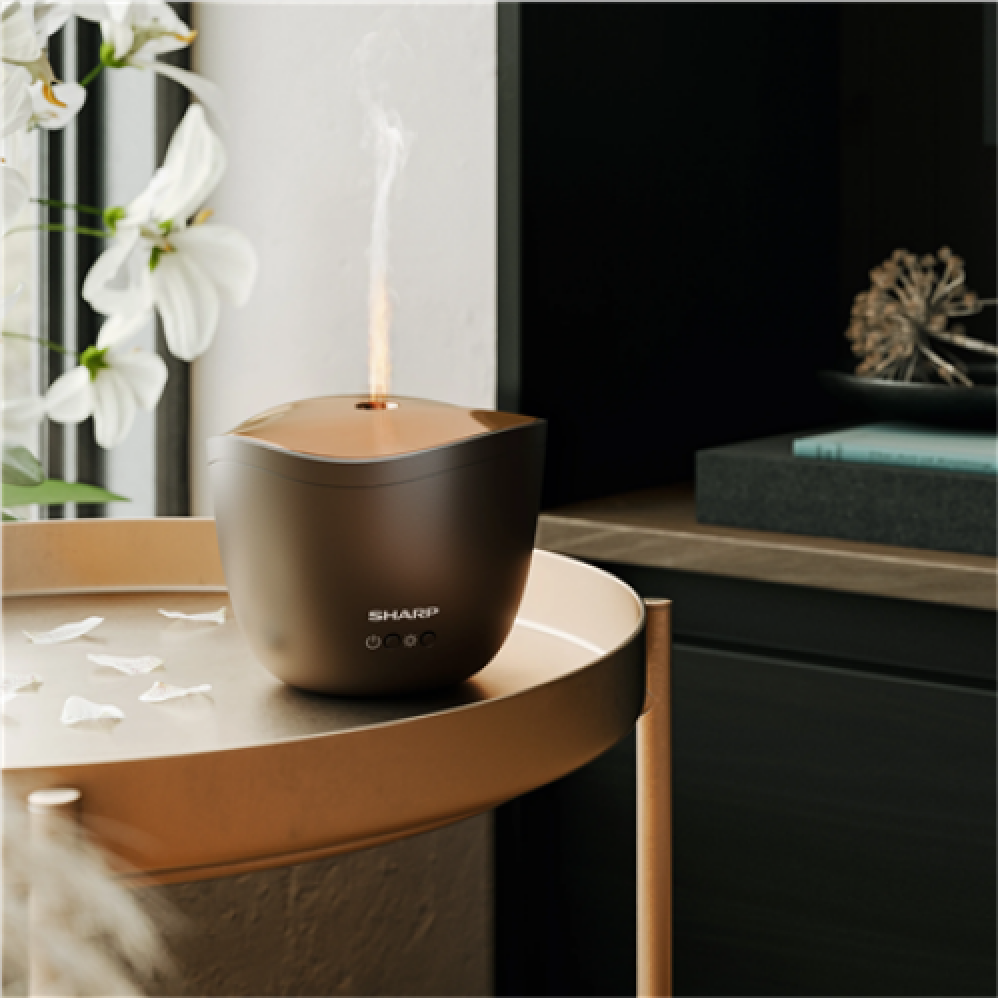 Sharp Aroma Diffuser DF-A1E-T Ultrasonic, Brown/Metallic Rose Gold