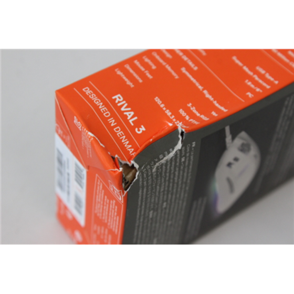 SALE OUT. Steelseries Rival 3 Gen 2 Gaming Mouse, White , SALE OUT. SteelSeries Gaming Mouse , Rival 3 Gen 2 , Wired , White , DAMAGED PACKAGING