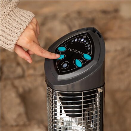 Cecotec ReadyWarm 1000 Power Tower , Halogen Heater , 1000 W , Number of power levels 2 , Black , IP55
