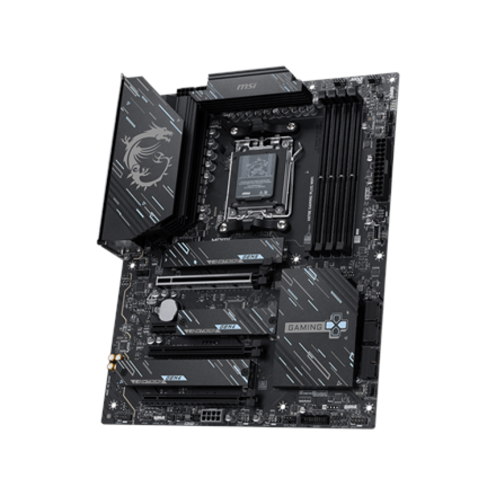 MSI X870E GAMING PLUS WIFI , Processor family AMD , Processor socket AM5 , DDR5 UDIMM , Supported hard disk drive interfaces SATA, M.2 , Number of SATA connectors 4