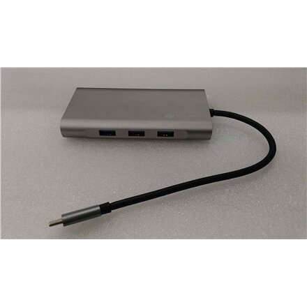 SALE OUT. Raidsonic Icy Box IB-DK4040-CPD USB Type-C Docking Station with two video interfaces , USED, REFURBISHED, WITHOUT ORIGINAL PACKAGING AND MANUALS