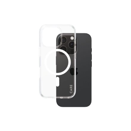 CARE Flagship Case , Back cover , Apple , iPhone 16 PRO , Recycled plastic , White , MagSafe