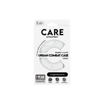 CARE Flagship Case , Back cover , Apple , iPhone 16 PRO , Recycled plastic , White , MagSafe