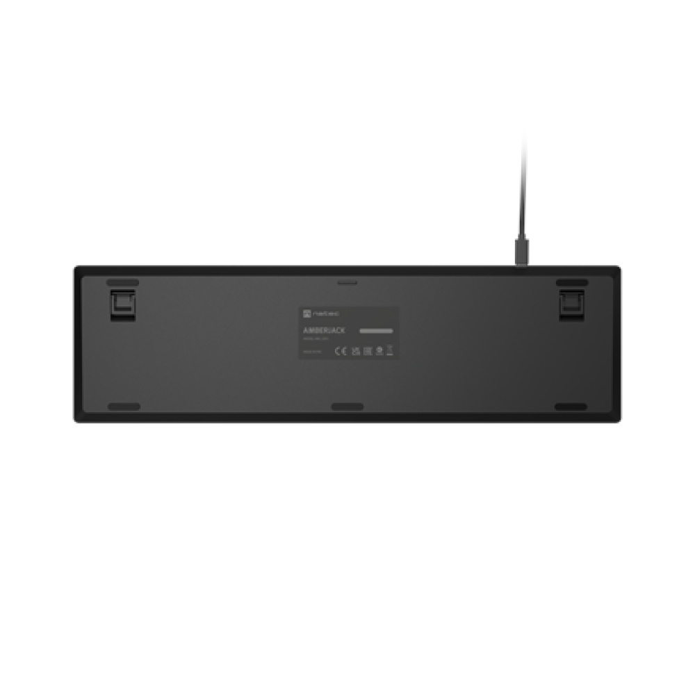 Natec Amberjack , Keyboard , Wired , US , Linear , White backlight, Hot-swappable switches, Anti-ghosting, Built-in memory, Macro recording , Black/Gray