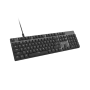 Natec Amberjack , Keyboard , Wired , US , Linear , White backlight, Hot-swappable switches, Anti-ghosting, Built-in memory, Macro recording , Black/Gray