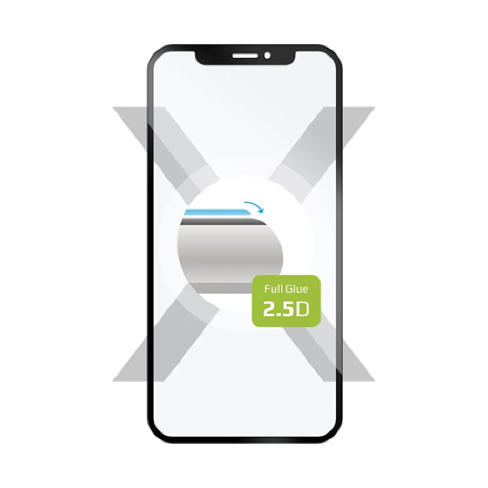 Fixed Screen protector , Samsung , Galaxy S24 FE , Tempered glass , Black , 2.5D