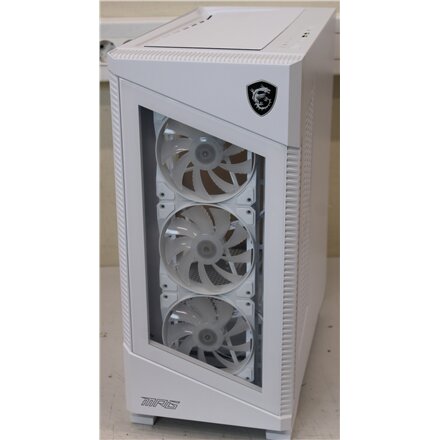 SALE OUT. MSI MPG VELOX 100R White PC Case, Mid-Tower, USB 3.2, Audio-out, Mic-in , MSI PC Case , MPG VELOX 100R WHITE , Mid-Tower , White , DAMAGED PACKAGING, DENTED CORNER (TOP)