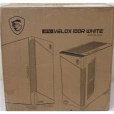 SALE OUT. MSI MPG VELOX 100R White PC Case, Mid-Tower, USB 3.2, Audio-out, Mic-in , MSI PC Case , MPG VELOX 100R WHITE , Mid-Tower , White , DAMAGED PACKAGING, DENTED CORNER (TOP)