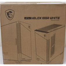 SALE OUT. MSI MPG VELOX 100R White PC Case, Mid-Tower, USB 3.2, Audio-out, Mic-in , MSI PC Case , MPG VELOX 100R WHITE , White , Mid-Tower , DAMAGED PACKAGING, DENTED CORNER (TOP)