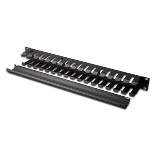Digitus , 1U cable management cage detachable rear plate , DN-97617 , For installation on the 483 mm (19“) profile rails , Black