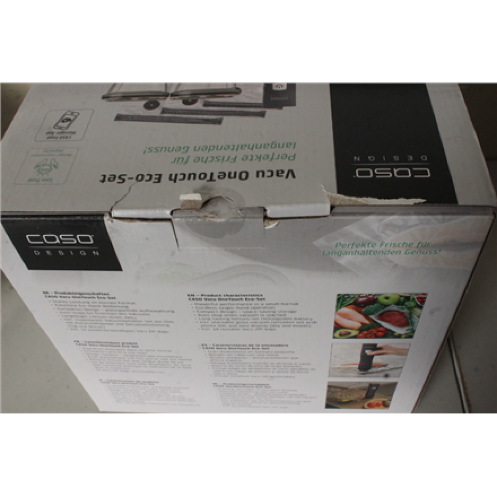 SALE OUT. Caso Vacu OneTouch Vacuum sealer Eco-Set , Black , DEMO