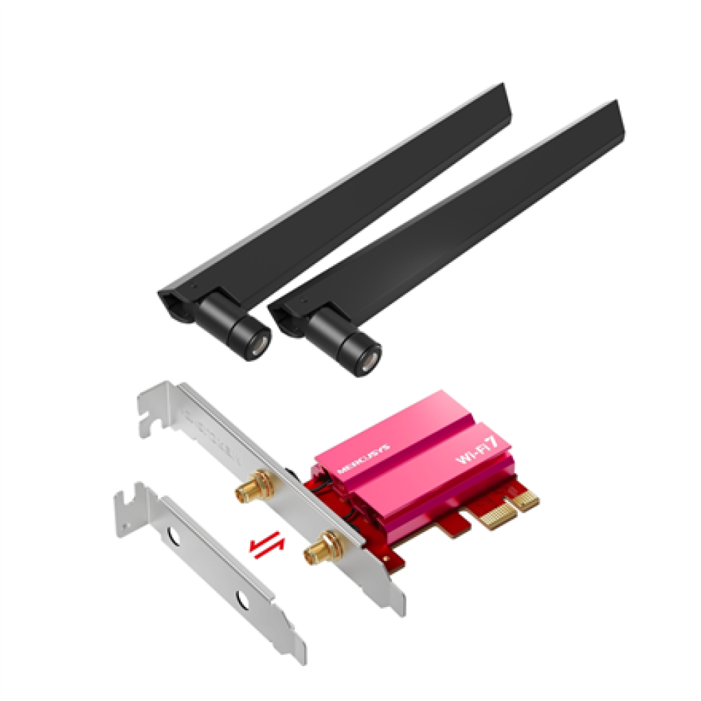 Mercusys BE9300 WiFi 7 Bluetooth 5.4 PCIe Adapter , MA47BE