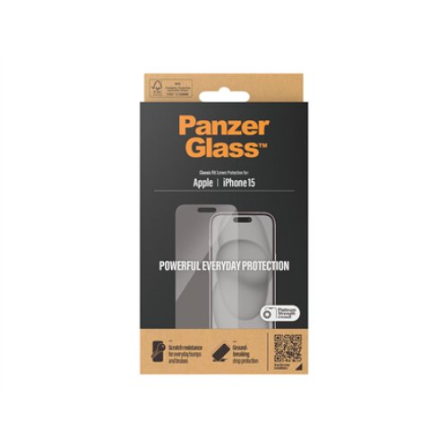 PanzerGlass , Screen protector , Apple , IPhone 15 , Glass , Transparent