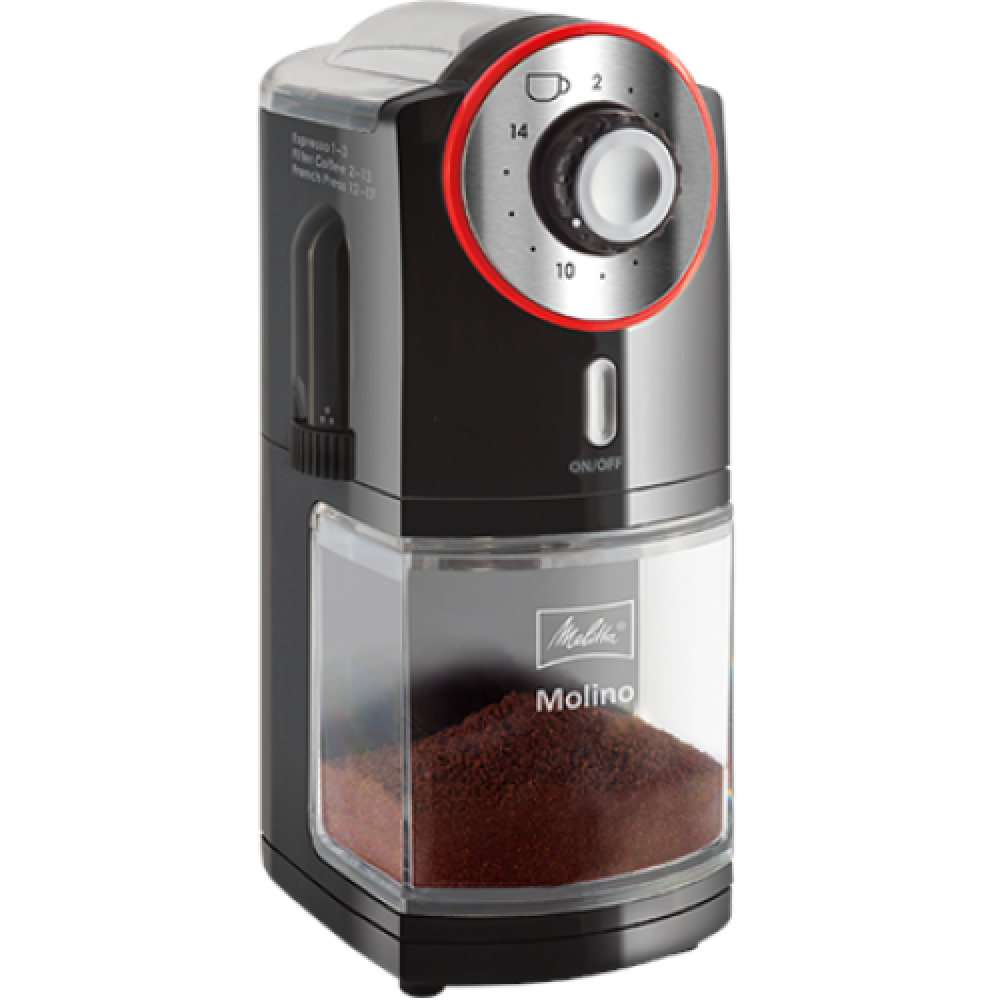 Melitta , Coffee Grinder , 1019-02 MOLINO , 100 W , Coffee beans capacity 200 g , Number of cups 2 - 14 pc(s) , Black