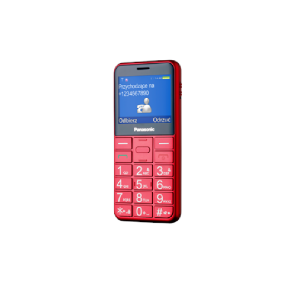 Panasonic , KX-TU155EXBN , Red , 2.4 , TFT-LCD , microSD/microSDHC MB , Bluetooth , USB version micro USB , Built-in camera , Main camera resolution 0.3 MP