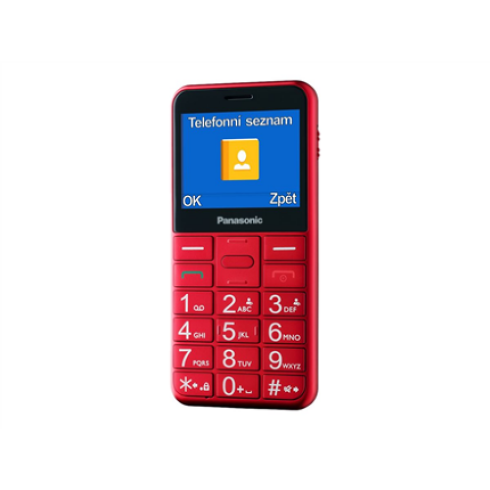 Panasonic , KX-TU155EXBN , Red , 2.4 , TFT-LCD , microSD/microSDHC MB , Bluetooth , USB version micro USB , Built-in camera , Main camera resolution 0.3 MP