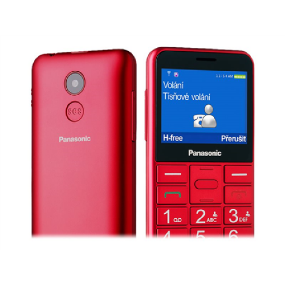 Panasonic , KX-TU155EXBN , Red , 2.4 , TFT-LCD , microSD/microSDHC MB , Bluetooth , USB version micro USB , Built-in camera , Main camera resolution 0.3 MP