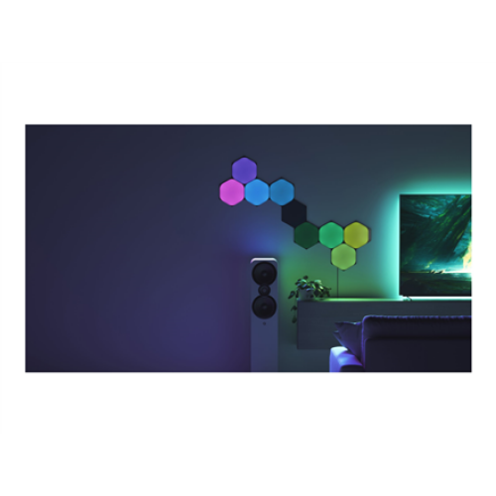 Nanoleaf , Shapes Black Hexagons Starter Kit (9 panels) , 42 W , WiFi