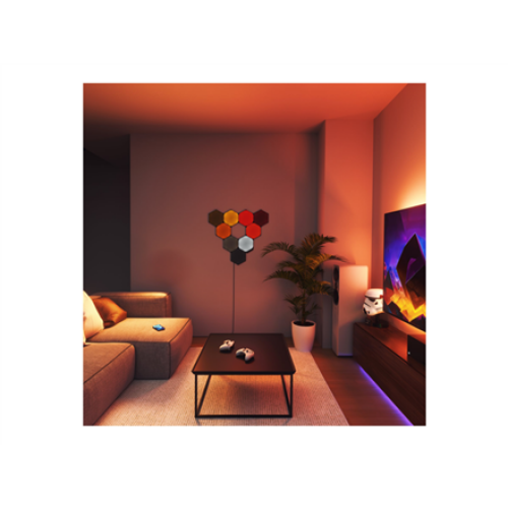Nanoleaf , Shapes Black Hexagons Starter Kit (9 panels) , 42 W , WiFi