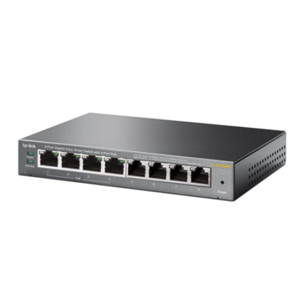TP-LINK , Smart Switch , TL-SG108PE , Web Managed , Desktop , Gigabit Ethernet (copper) ports quantity 4 , PoE+ ports quantity 4 , Power supply type External , 36 month(s)