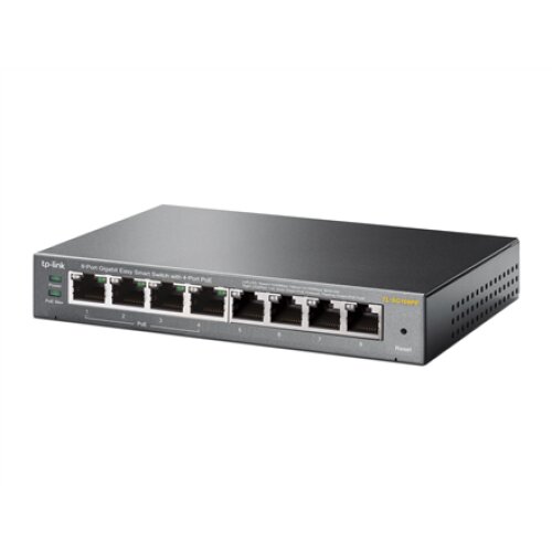 TP-LINK , Smart Switch , TL-SG108PE , Web Managed , Desktop , Gigabit Ethernet (copper) ports quantity 4 , PoE+ ports quantity 4 , Power supply type External