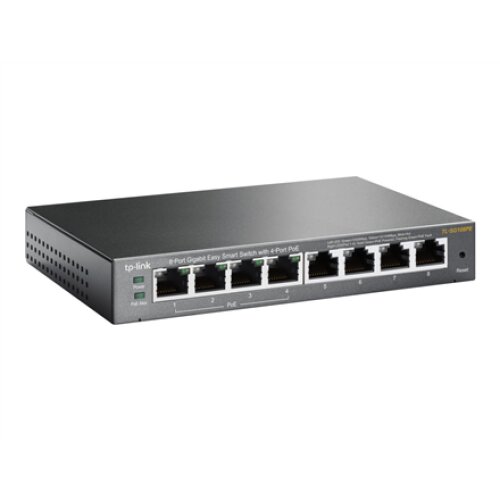 TP-LINK , Smart Switch , TL-SG108PE , Web Managed , Desktop , Gigabit Ethernet (copper) ports quantity 4 , PoE+ ports quantity 4 , Power supply type External
