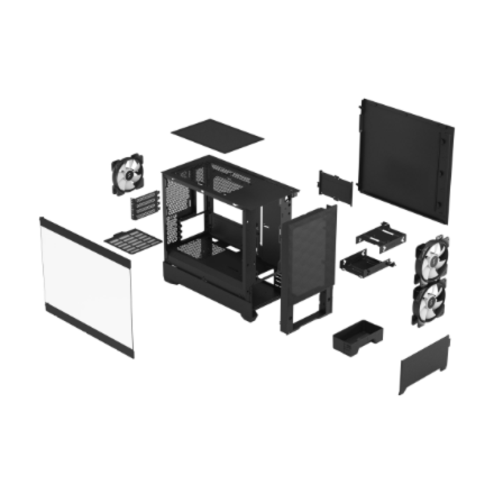 Fractal Design , Pop Mini Air RGB , Side window , mATX, Mini ITX , ATX , Black TG Clear Tint