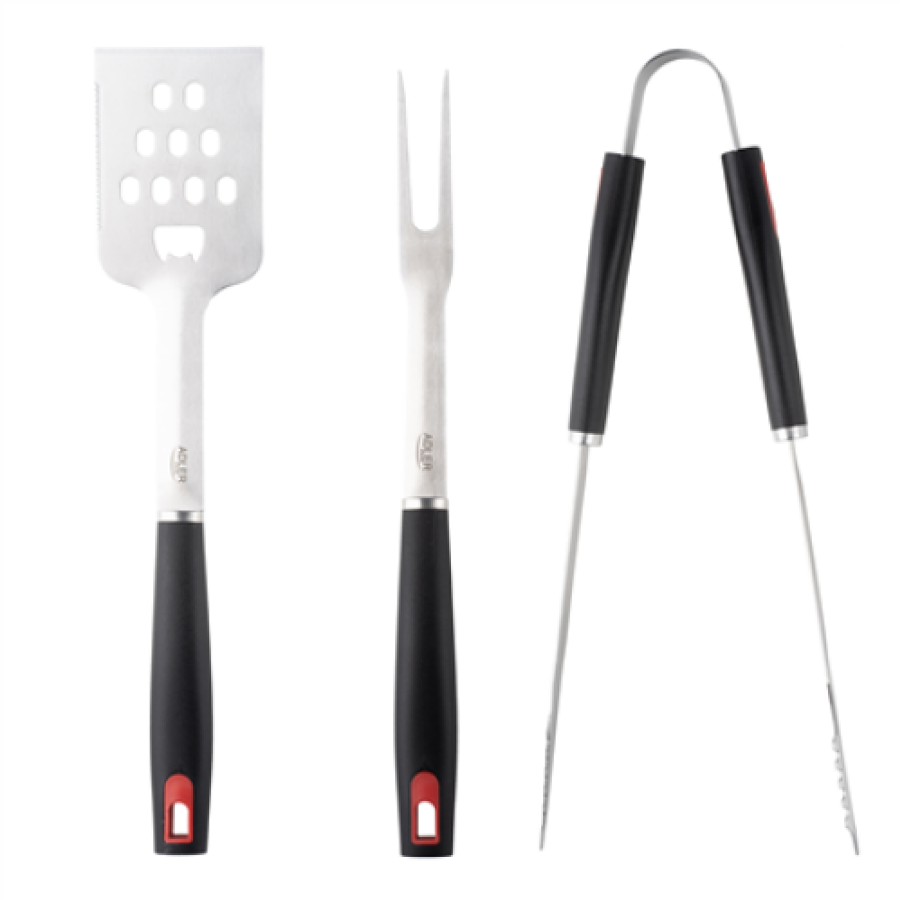 Adler , Grill Utensil Set with Carrying Case , AD 6727 , Grill Cutlery Set , 4 pc(s) , Stainless Steel/Black
