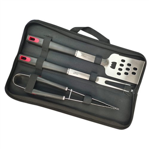 Adler , Grill Utensil Set with Carrying Case , AD 6727 , Grill Cutlery Set , 4 pc(s) , Stainless Steel/Black