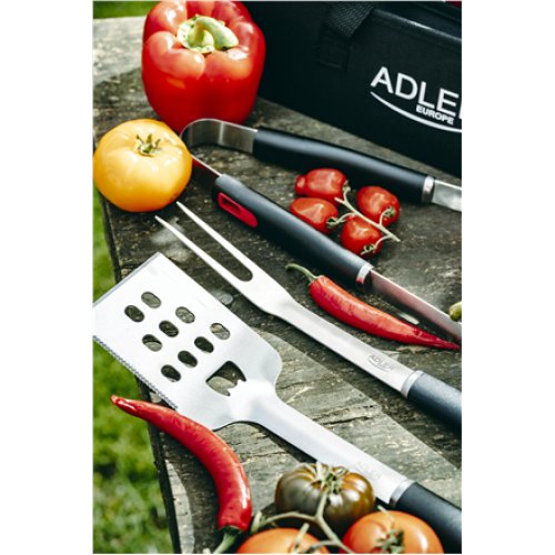 Adler , Grill Utensil Set with Carrying Case , AD 6727 , Grill Cutlery Set , 4 pc(s) , Stainless Steel/Black