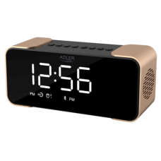 Adler , AD 1190 , Wireless alarm clock with radio , W , AUX in , Copper/Black , Alarm function