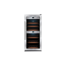 Caso Wine cooler WineComfort 24 Energy efficiency class G, Free standing, Bottles capacity 24, Cooling type Compressor technology, Stainless steel/Black