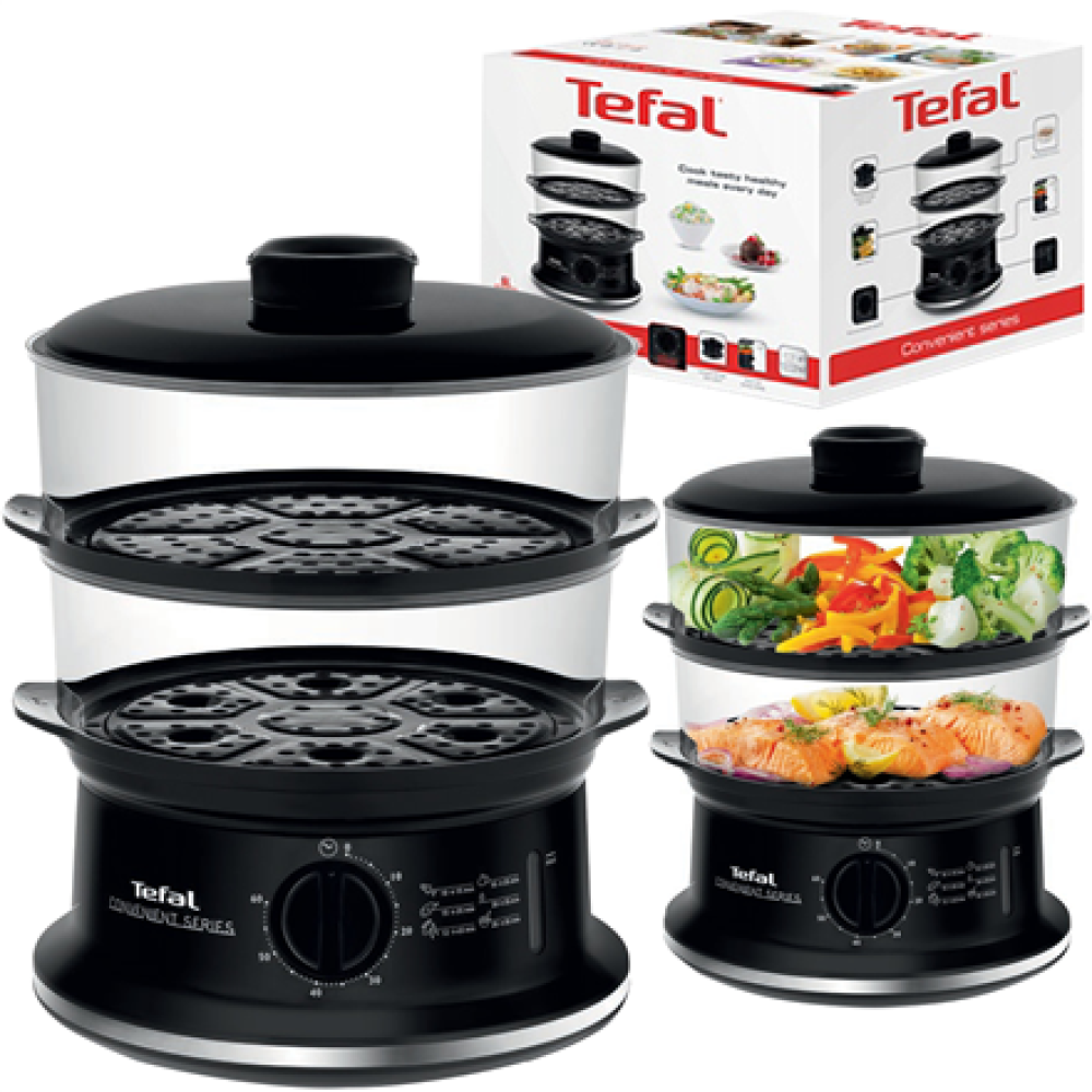 TEFAL , VC140135 Food Steamer , Black , 900 W , Number of baskets 2