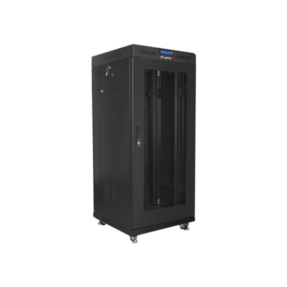 Lanberg , Rack cabinet 19 free-standing 27U/600x600 (flat pack) with mesh door, LCD , FF01-6627-23BL , Black