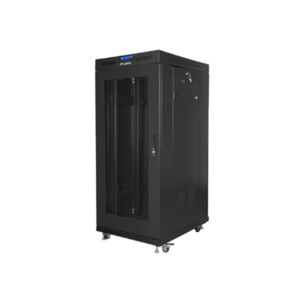 Lanberg , Rack cabinet 19 free-standing 27U/600x600 (flat pack) with mesh door, LCD , FF01-6627-23BL , Black